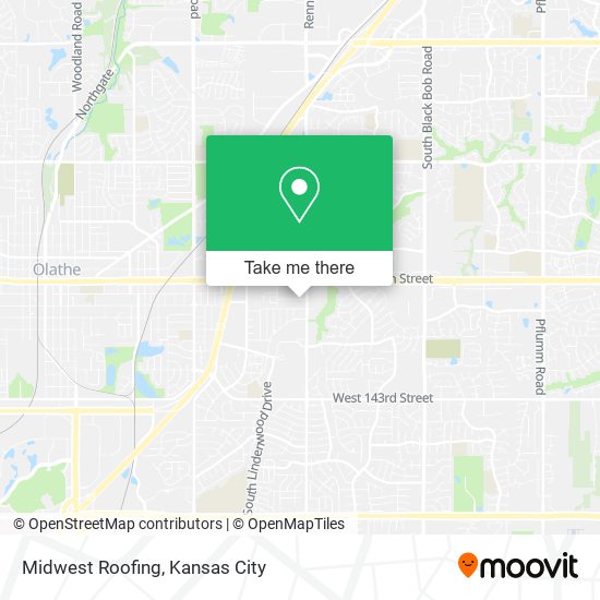 Mapa de Midwest Roofing