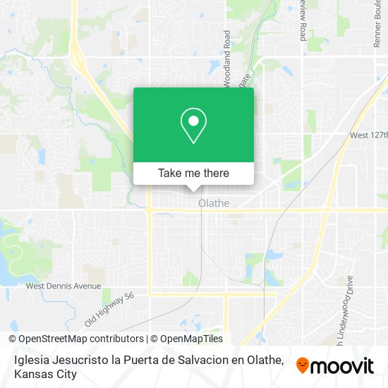 Mapa de Iglesia Jesucristo la Puerta de Salvacion en Olathe