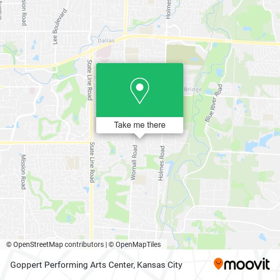 Mapa de Goppert Performing Arts Center