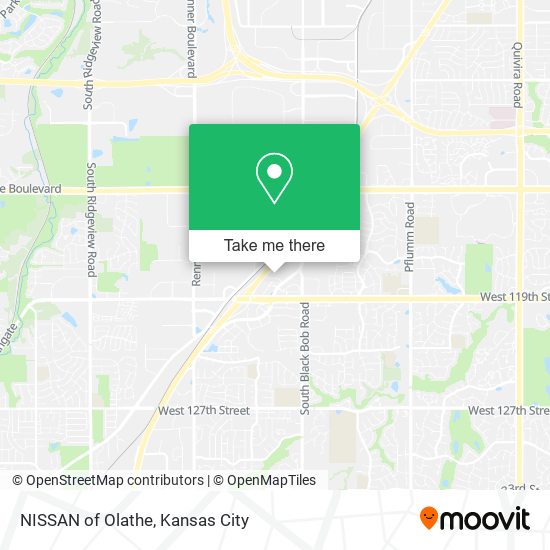 NISSAN of Olathe map