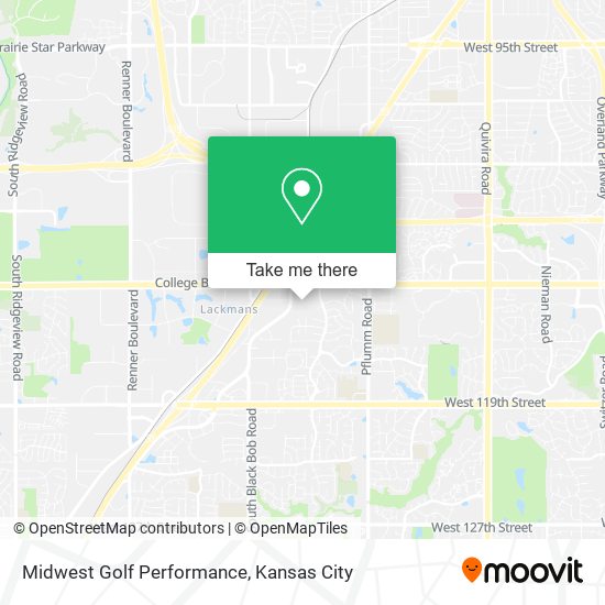 Mapa de Midwest Golf Performance