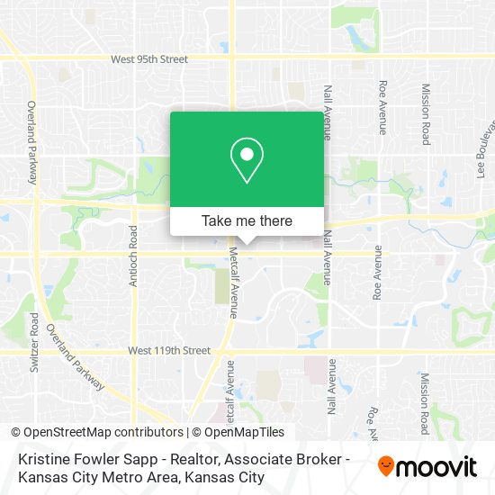 Mapa de Kristine Fowler Sapp - Realtor, Associate Broker - Kansas City Metro Area