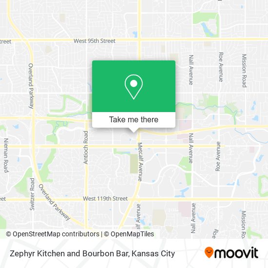 Zephyr Kitchen and Bourbon Bar map