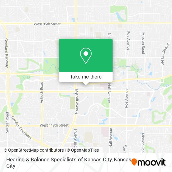 Hearing & Balance Specialists of Kansas City map