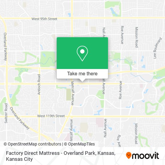 Factory Direct Mattress - Overland Park, Kansas map