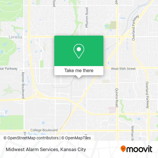 Mapa de Midwest Alarm Services