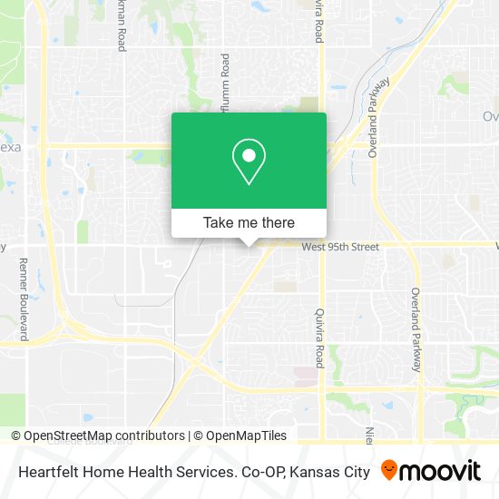 Heartfelt Home Health Services. Co-OP map