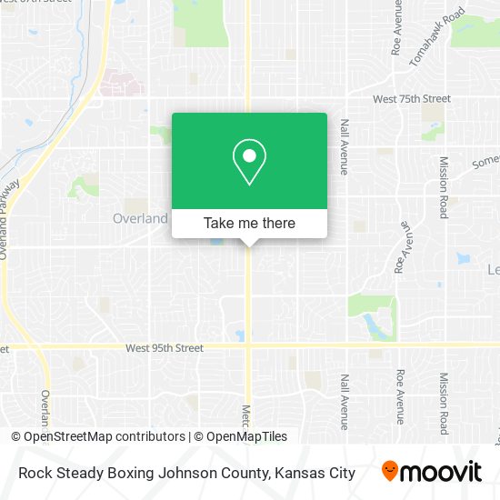 Mapa de Rock Steady Boxing Johnson County