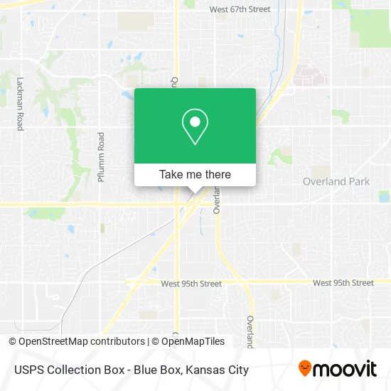 Mapa de USPS Collection Box - Blue Box