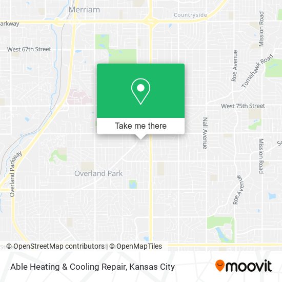 Able Heating & Cooling Repair map