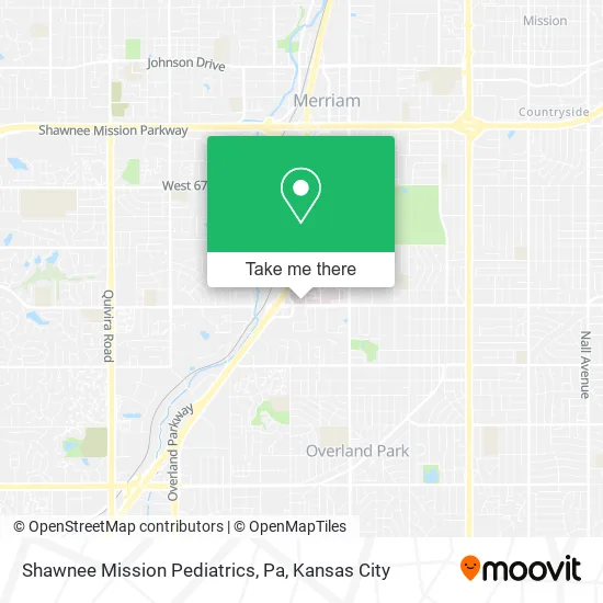 Shawnee Mission Pediatrics, Pa map