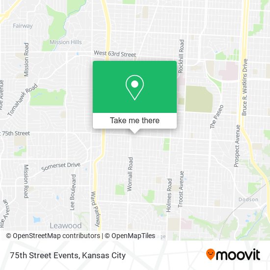 75th Street Events map