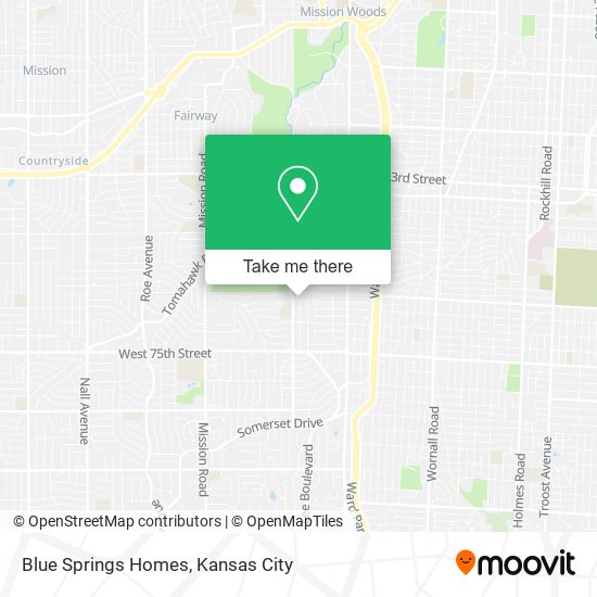 Blue Springs Homes map