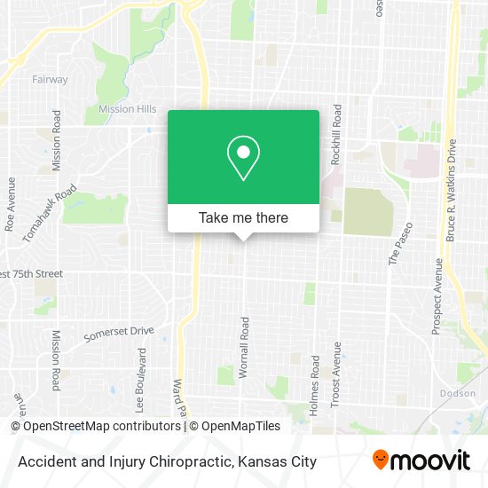 Accident and Injury Chiropractic map