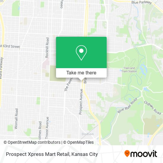 Mapa de Prospect Xpress Mart Retail