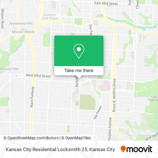 Mapa de Kansas City Residential Locksmith 25