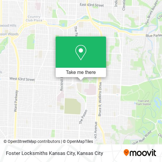 Mapa de Foster Locksmiths Kansas City