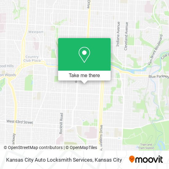 Kansas City Auto Locksmith Services map