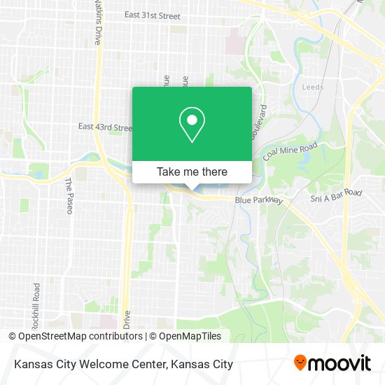 Kansas City Welcome Center map