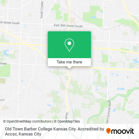 Old Town Barber College Kansas City. Accredited by Accsc map