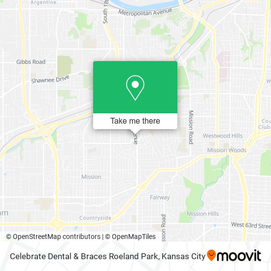 Celebrate Dental & Braces Roeland Park map
