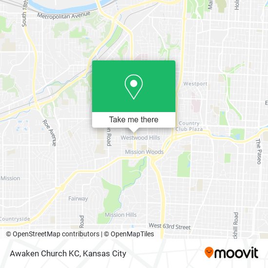 Mapa de Awaken Church KC