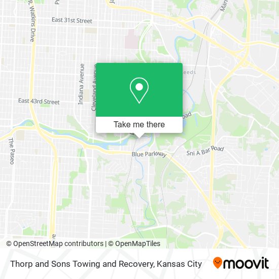Thorp and Sons Towing and Recovery map