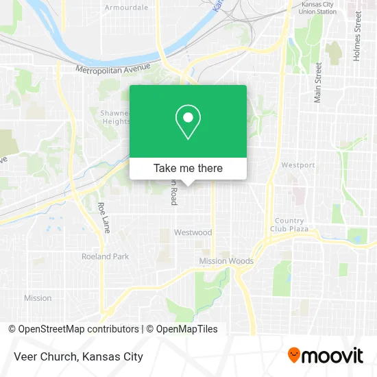 ¿Cómo llegar a Veer Church en Kansas City en autobús o tren ligero?
