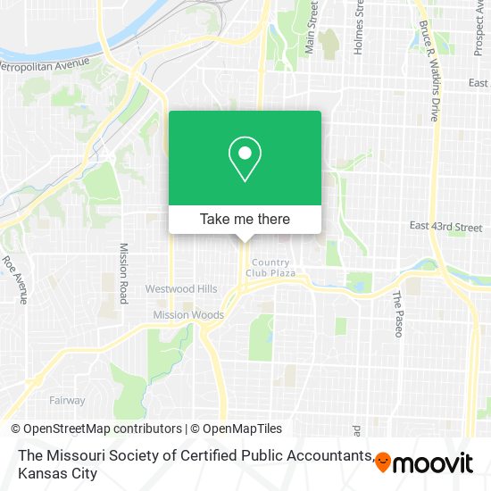 The Missouri Society of Certified Public Accountants map