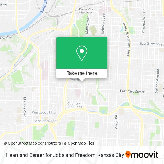 Mapa de Heartland Center for Jobs and Freedom
