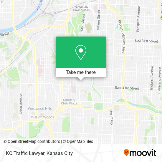 KC Traffic Lawyer map