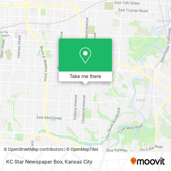 KC Star Newspaper Box map