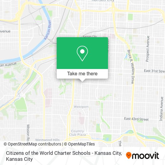 Citizens of the World Charter Schools - Kansas City map