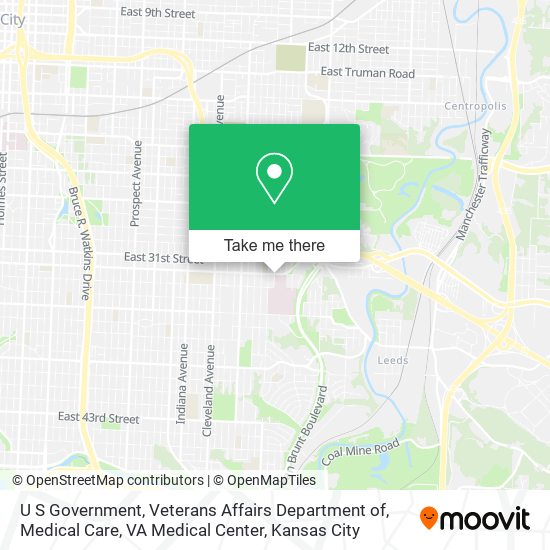 U S Government, Veterans Affairs Department of, Medical Care, VA Medical Center map