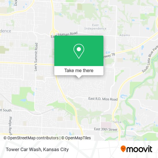 Tower Car Wash map