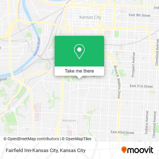 Mapa de Fairfield Inn-Kansas City