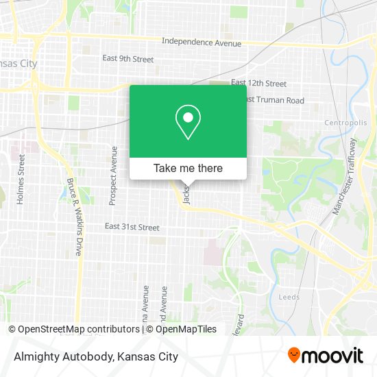 Almighty Autobody map