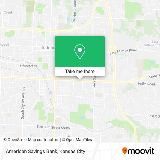 American Savings Bank map