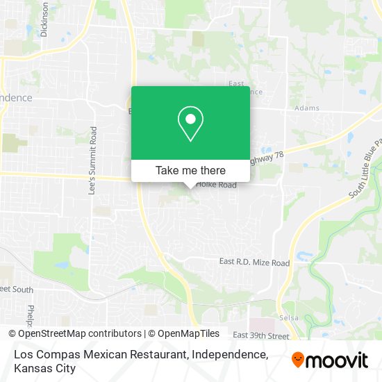 Los Compas Mexican Restaurant, Independence map