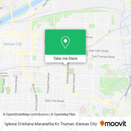 Mapa de Iglesia Cristiana Maranatha Kc Truman