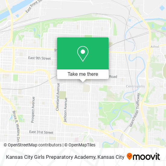 Mapa de Kansas City Girls Preparatory Academy