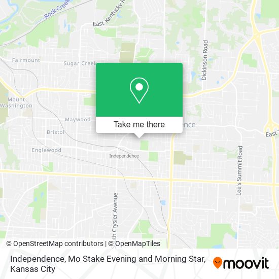 Mapa de Independence, Mo Stake Evening and Morning Star