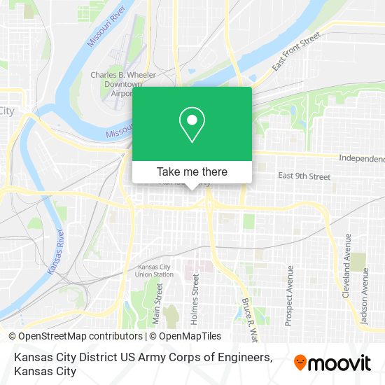 Mapa de Kansas City District US Army Corps of Engineers