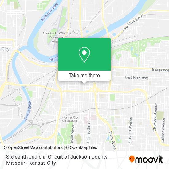 Sixteenth Judicial Circuit of Jackson County, Missouri map
