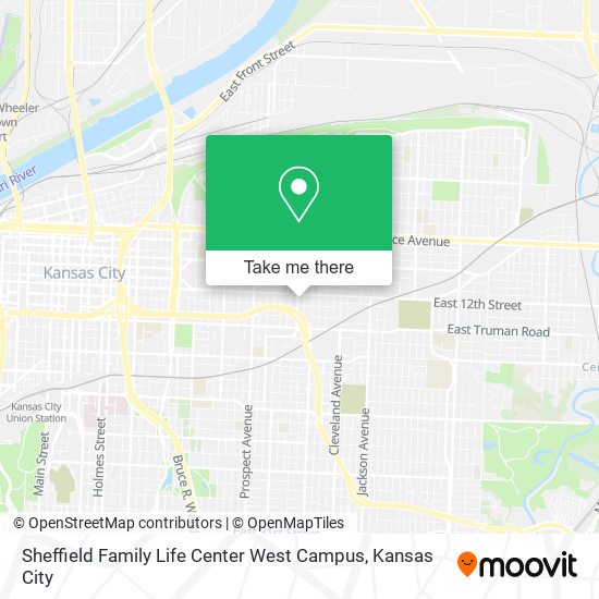 Mapa de Sheffield Family Life Center West Campus