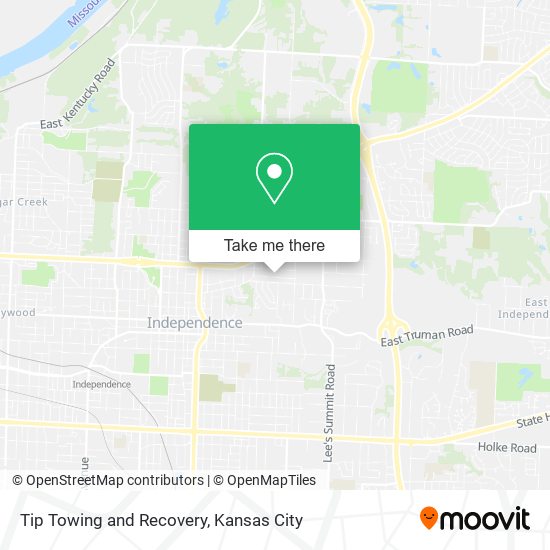 Tip Towing and Recovery map