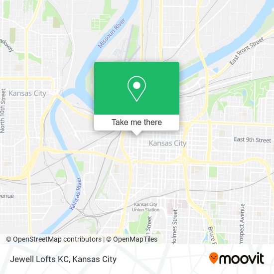 Mapa de Jewell Lofts KC