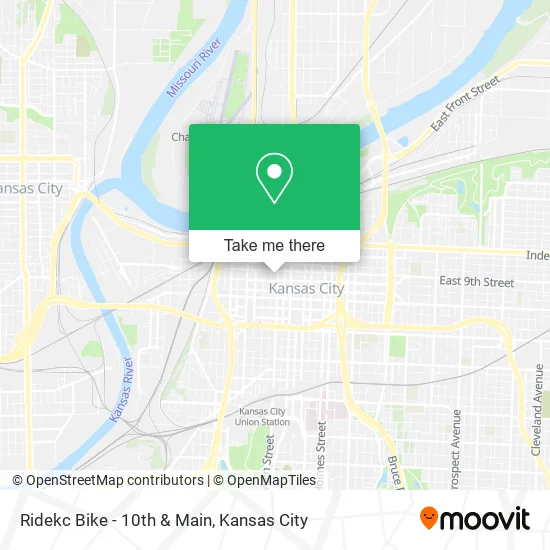 Ridekc Bike - 10th & Main map