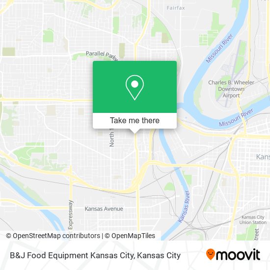 Mapa de B&J Food Equipment Kansas City