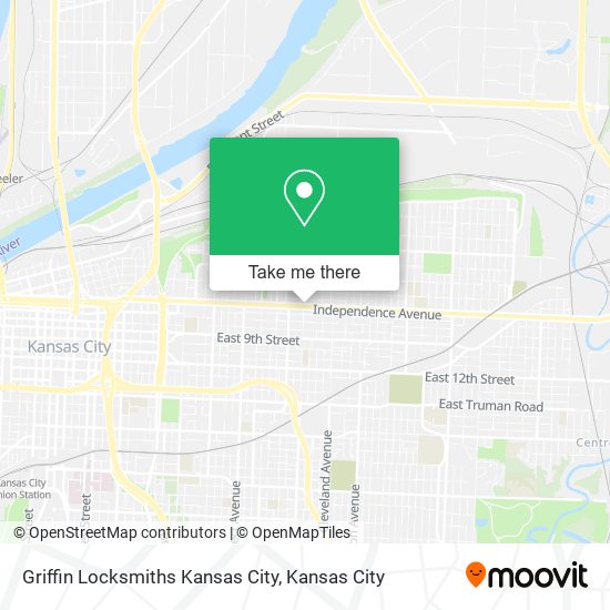 Mapa de Griffin Locksmiths Kansas City